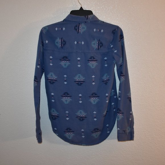 Aeropostale Button Shirt Ikat Pattern - Picture 2 of 3